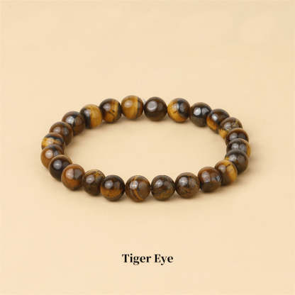 Oriental Buddha Natural Stone Quartz Healing Beads Bracelet