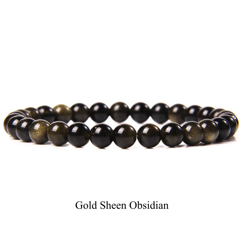 Oriental Buddha Natural Stone Quartz Healing Beads Bracelet