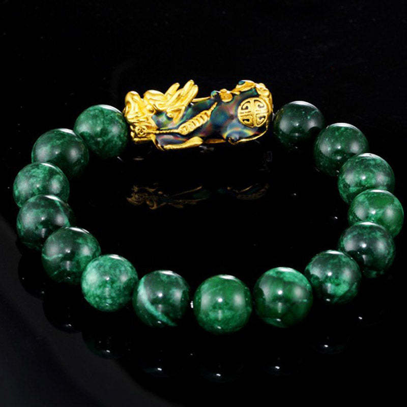 Oriental Buddha FengShui PiXiu Jade Protection Bracelet