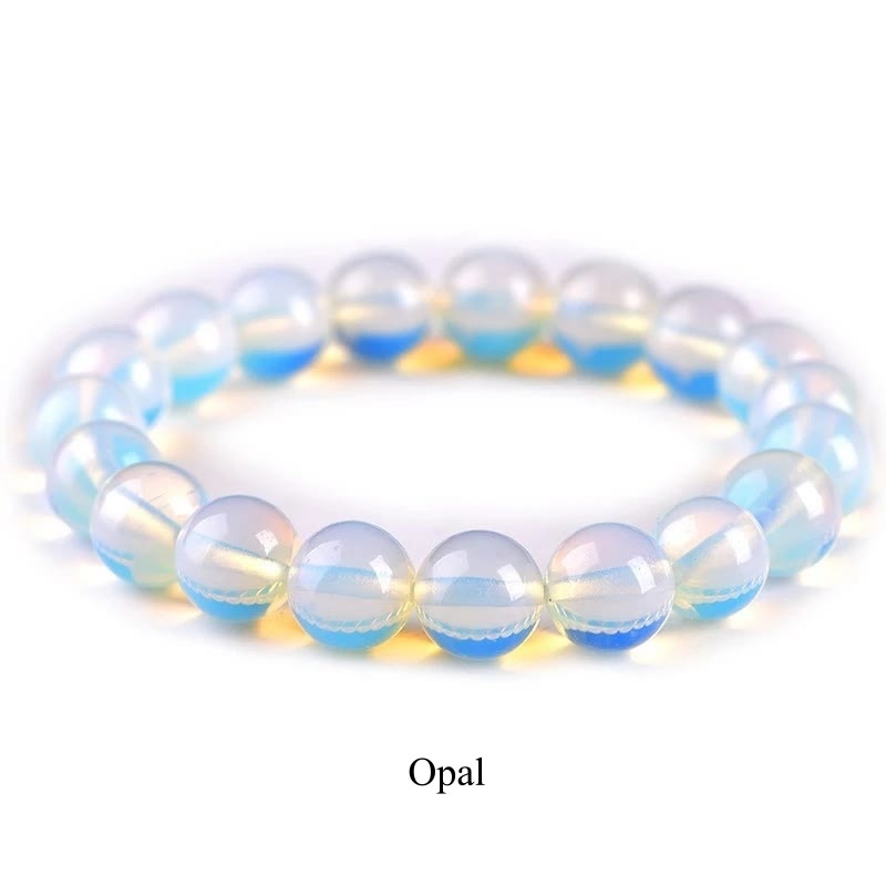 Oriental Buddha Natural Stone Quartz Healing Beads Bracelet