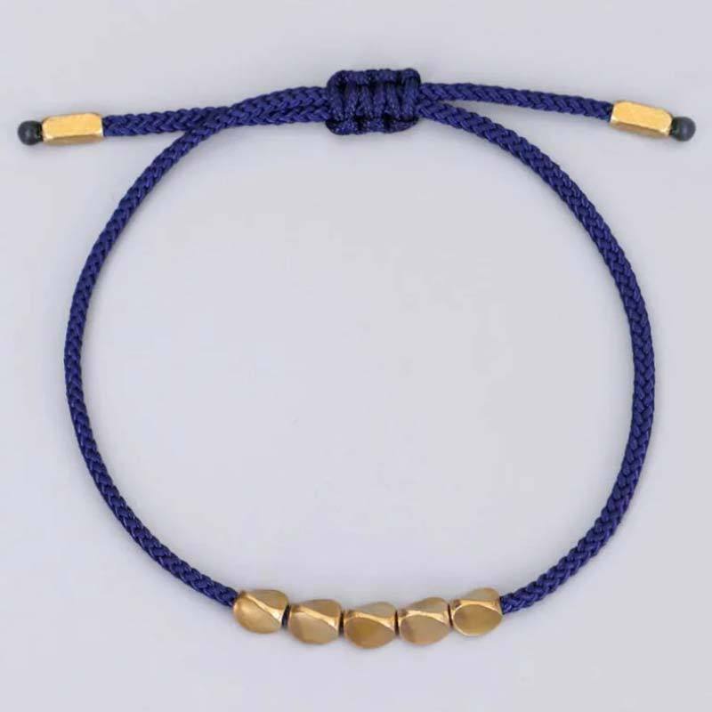 Oriental Buddha 3 PCS Tibetan Copper Beads Healing Protection Luck Bracelet Set