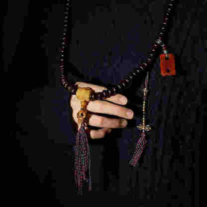 Oriental Buddha Tibet 108 Mala Beads Purple Bodhi Seed Bagua Vajra Auspiciousness Bracelet