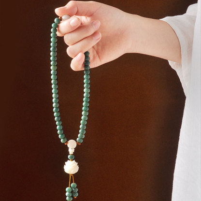 Oriental Buddha Lotus Cyan Bodhi Seed Success Bracelet