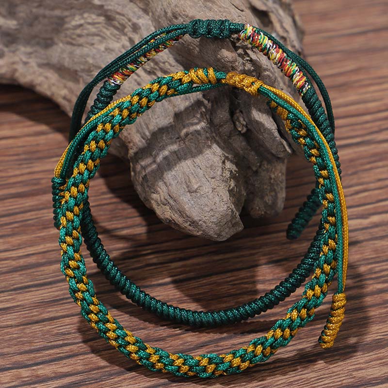 Oriental Buddha 3 PCS Tibetan Copper Beads Healing Protection Luck Bracelet Set