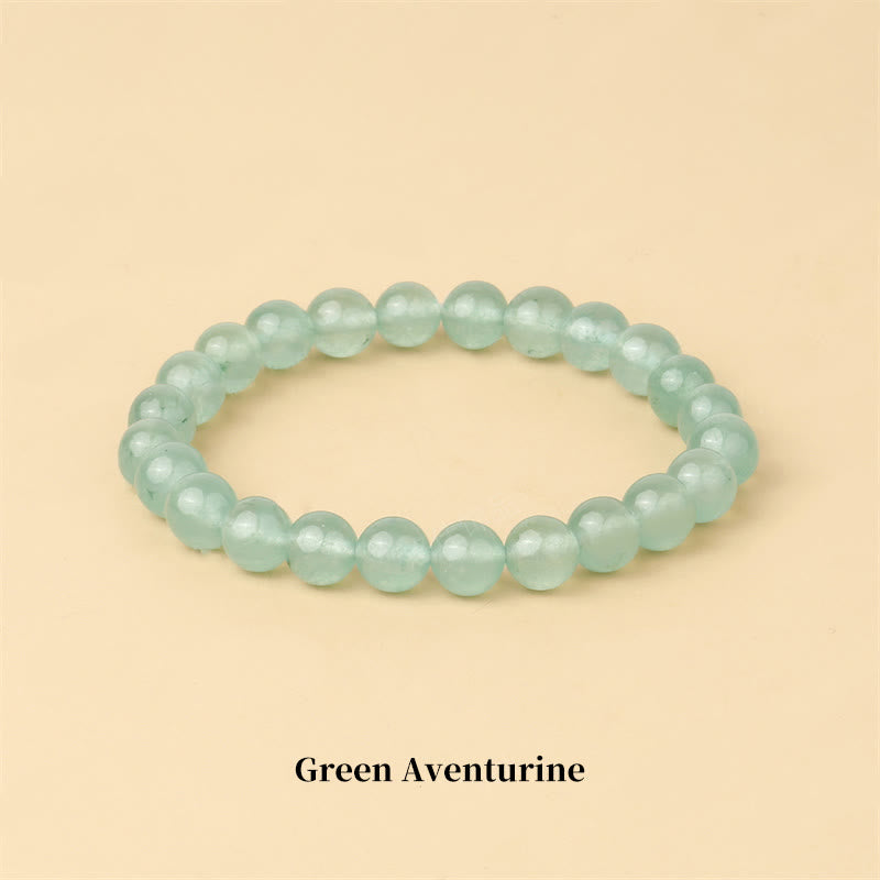 Oriental Buddha Natural Stone Quartz Healing Beads Bracelet