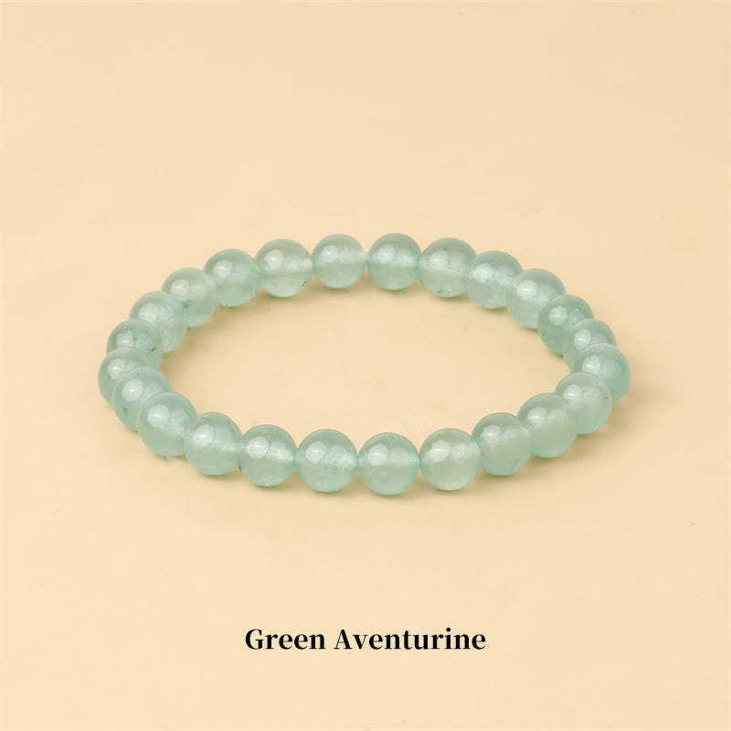 Oriental Buddha Natural Stone Quartz Healing Beads Bracelet