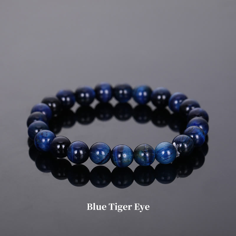 Oriental Buddha Natural Stone Quartz Healing Beads Bracelet