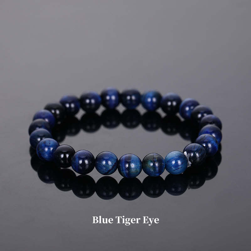 Oriental Buddha Natural Stone Quartz Healing Beads Bracelet