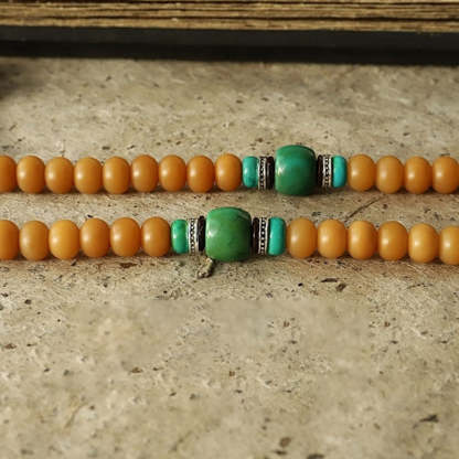 Oriental Buddha Tibet 108 Mala Beads Bodhi Seed Bagua Vajra Wealth Bracelet