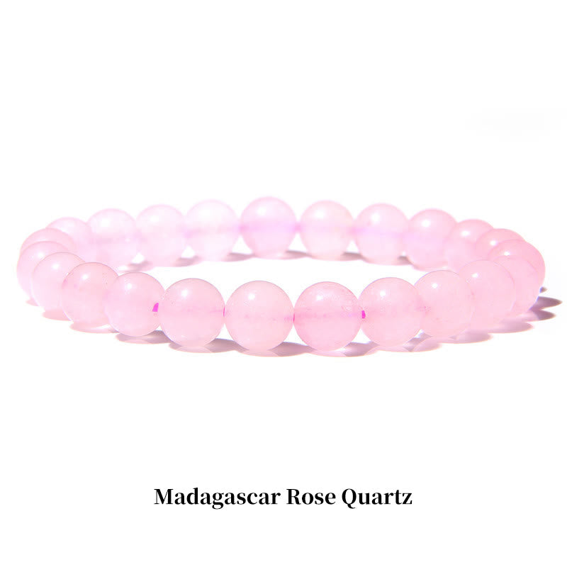 Oriental Buddha Natural Stone Quartz Healing Beads Bracelet