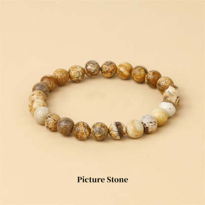 Oriental Buddha Natural Stone Quartz Healing Beads Bracelet