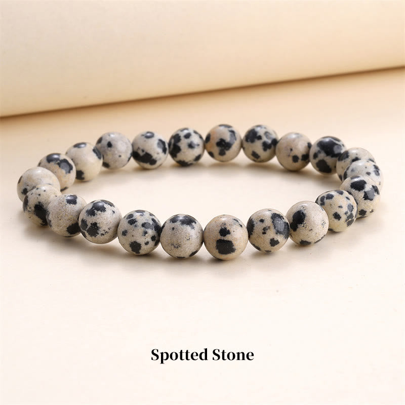 Oriental Buddha Natural Stone Quartz Healing Beads Bracelet