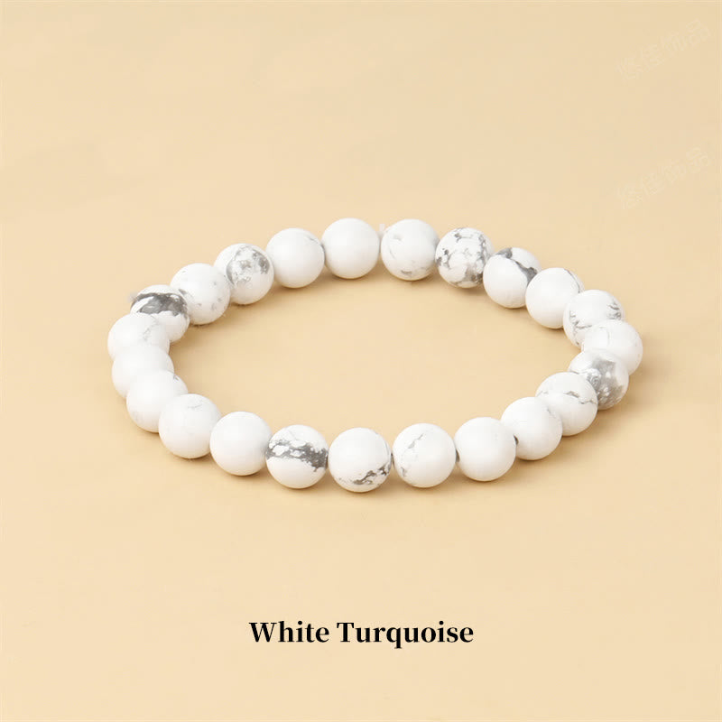 Oriental Buddha Natural Stone Quartz Healing Beads Bracelet