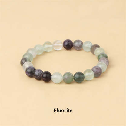 Oriental Buddha Natural Stone Quartz Healing Beads Bracelet