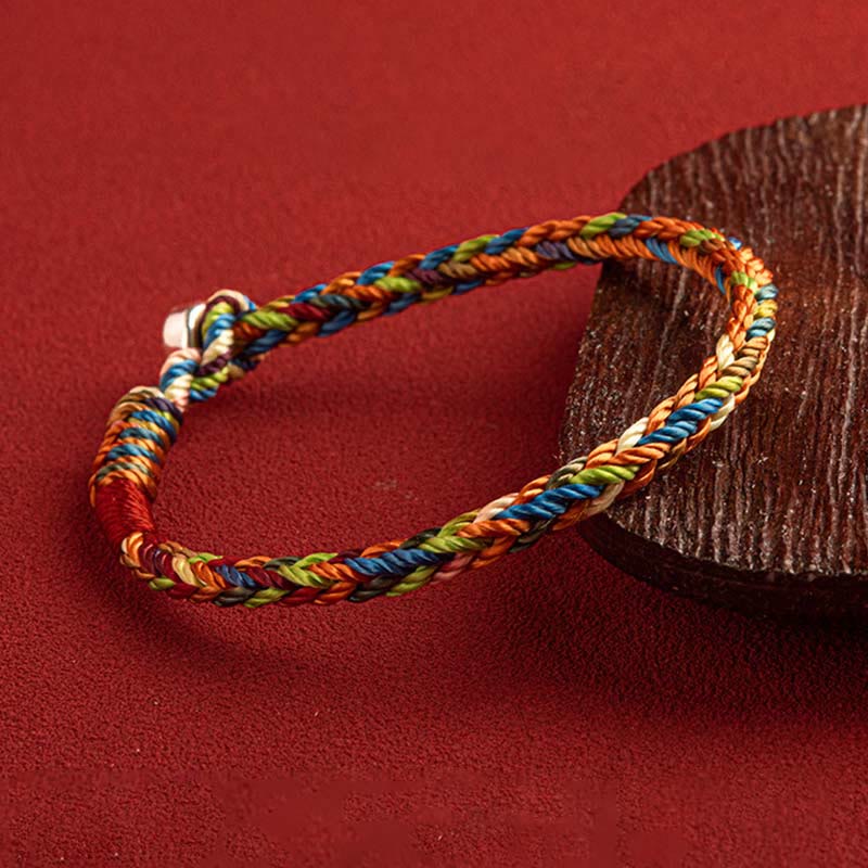 Oriental Buddha "May you be healthy and happy" Lucky Multicolored Bracelet