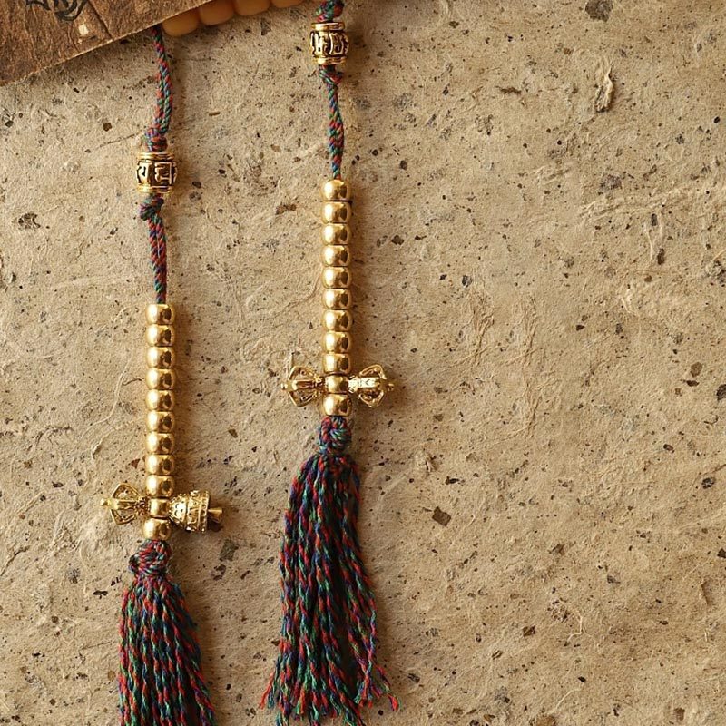 Oriental Buddha Tibet 108 Mala Beads Bodhi Seed Bagua Vajra Wealth Bracelet