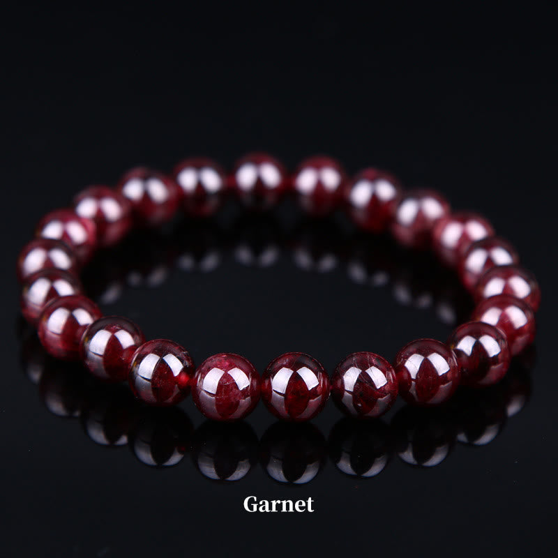 Oriental Buddha Natural Stone Quartz Healing Beads Bracelet