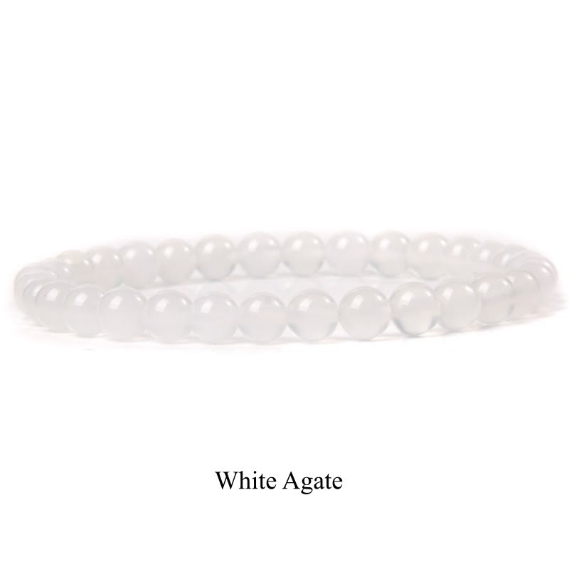 Oriental Buddha Natural Stone Quartz Healing Beads Bracelet