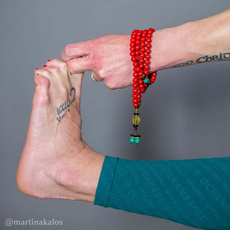 Oriental Buddha Tibetan Mala Red Turquoise Lucky Necklace Bracelet