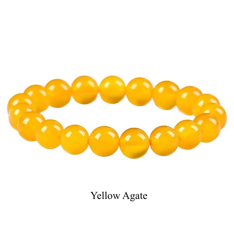 Oriental Buddha Natural Stone Quartz Healing Beads Bracelet