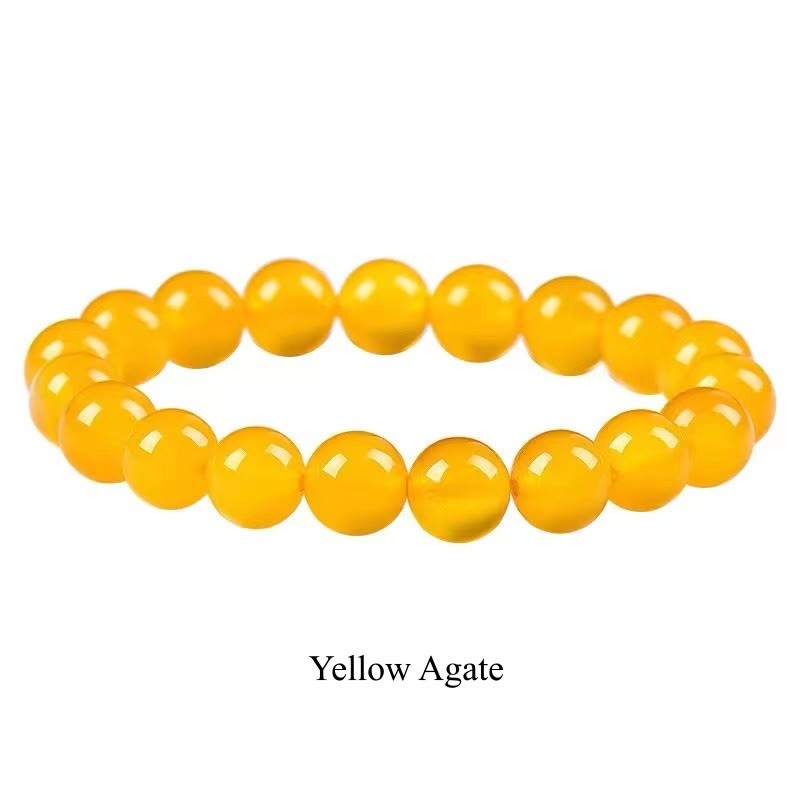 Oriental Buddha Natural Stone Quartz Healing Beads Bracelet