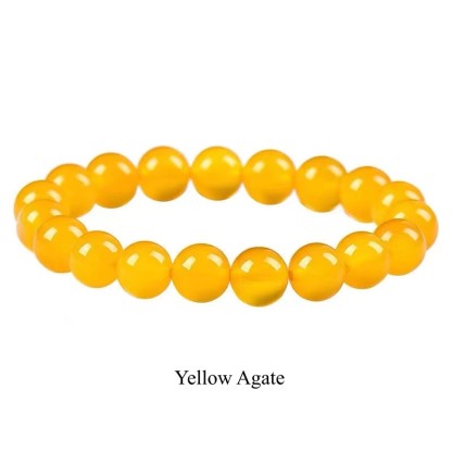 Oriental Buddha Natural Stone Quartz Healing Beads Bracelet