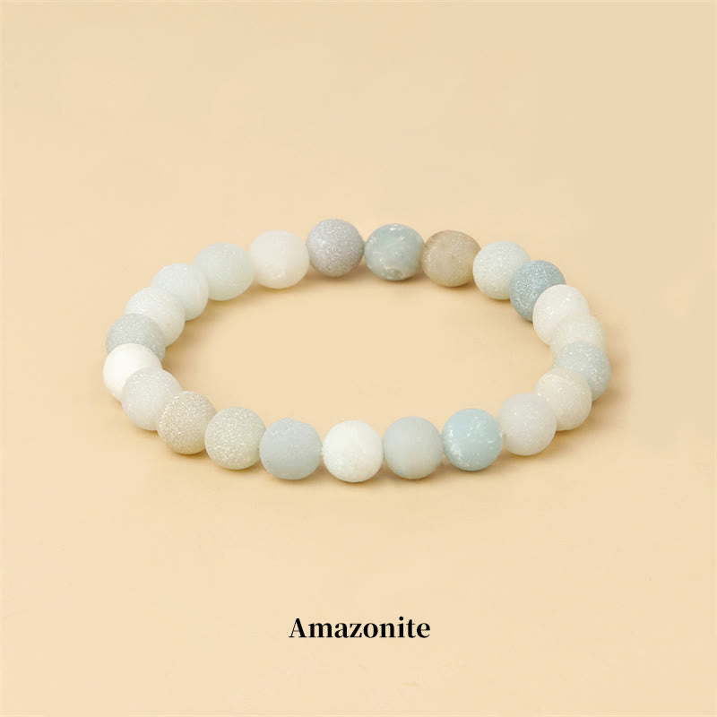 Oriental Buddha Natural Stone Quartz Healing Beads Bracelet