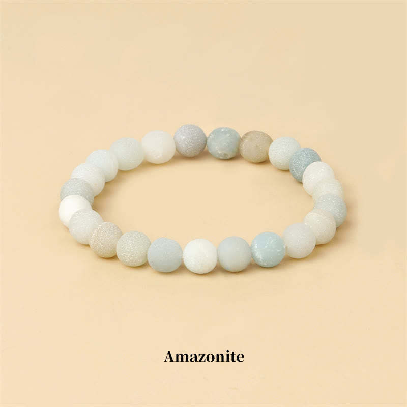 Oriental Buddha Natural Stone Quartz Healing Beads Bracelet
