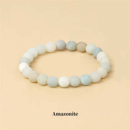 Oriental Buddha Natural Stone Quartz Healing Beads Bracelet