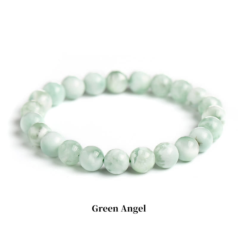 Oriental Buddha Natural Stone Quartz Healing Beads Bracelet