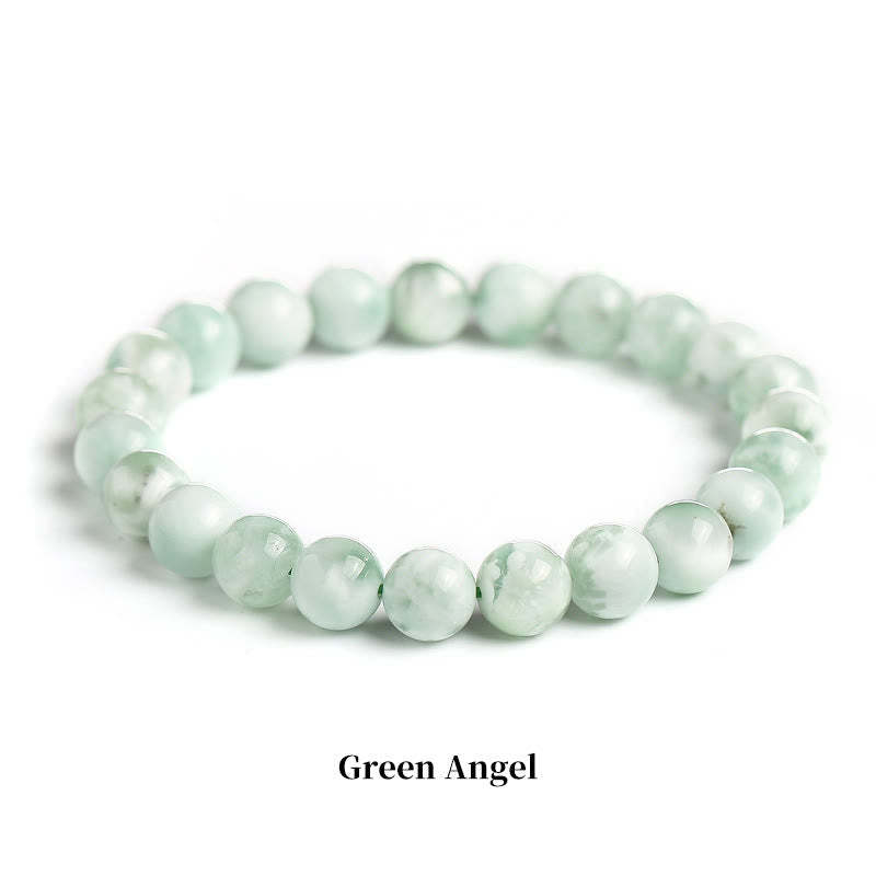 Oriental Buddha Natural Stone Quartz Healing Beads Bracelet