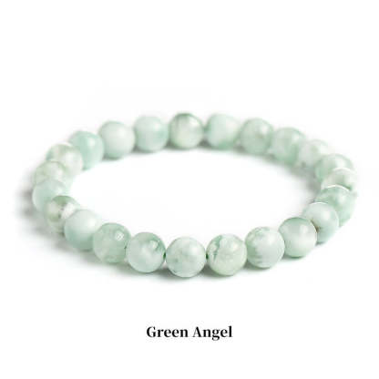 Oriental Buddha Natural Stone Quartz Healing Beads Bracelet