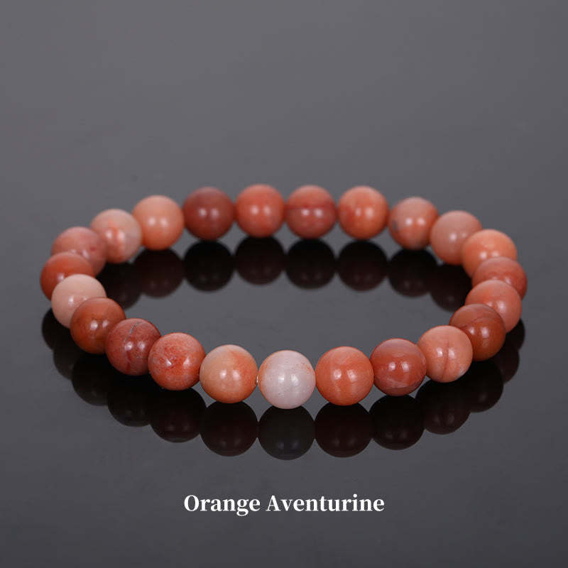 Oriental Buddha Natural Stone Quartz Healing Beads Bracelet
