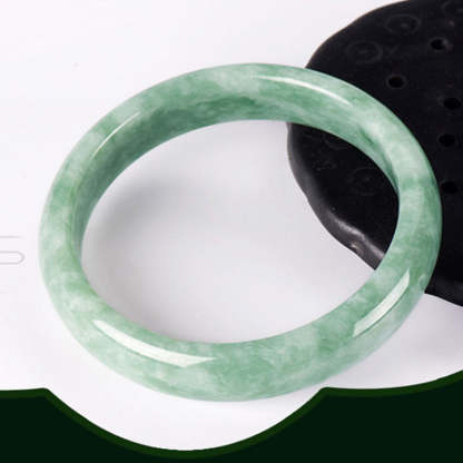 Oriental Buddha Natural Jade Prosperity Bangle Bracelet