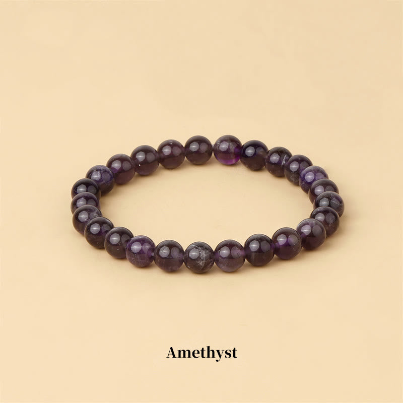 Oriental Buddha Natural Stone Quartz Healing Beads Bracelet