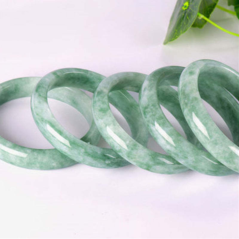 Oriental Buddha Natural Jade Prosperity Bangle Bracelet