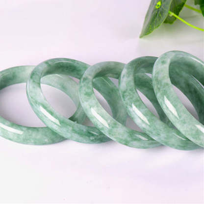 Oriental Buddha Natural Jade Prosperity Bangle Bracelet