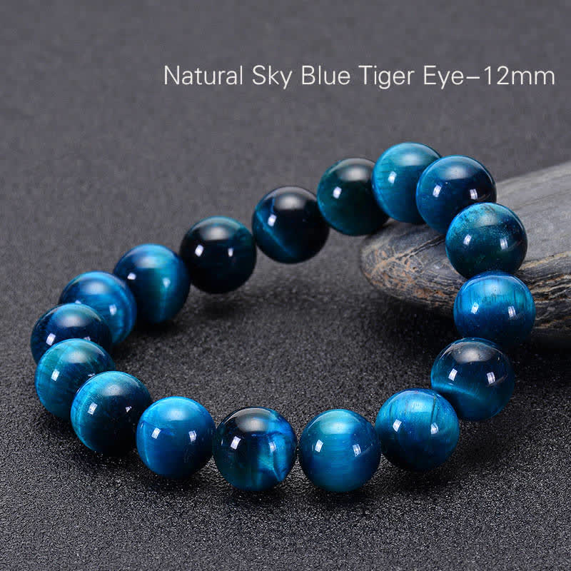 Oriental Buddha Blue Tiger Eye Protection Bracelet