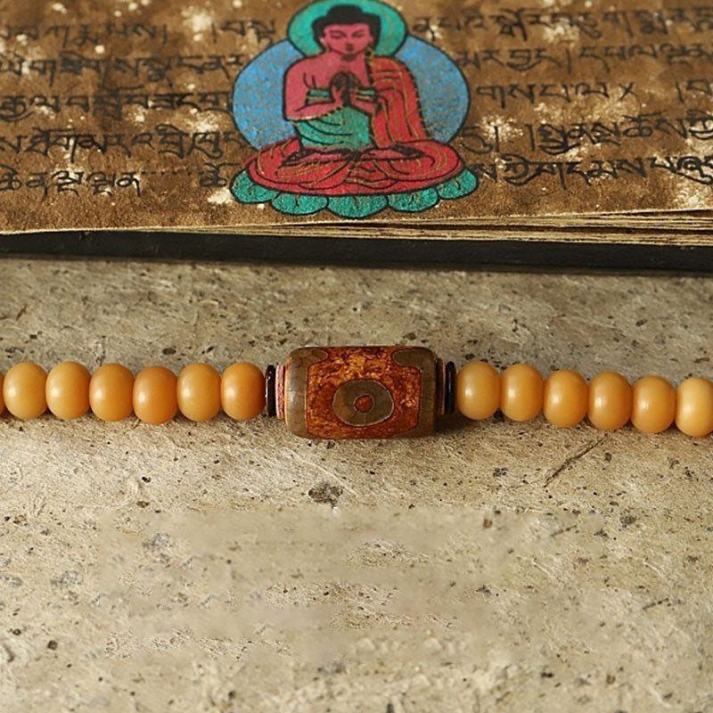 Oriental Buddha Tibet 108 Mala Beads Bodhi Seed Bagua Vajra Wealth Bracelet