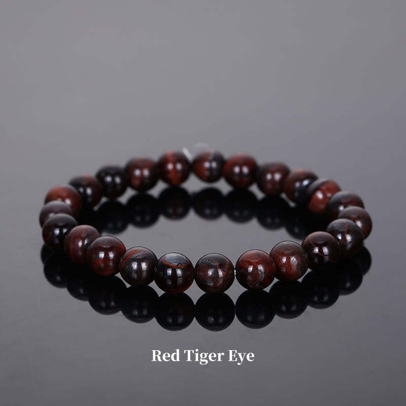 Oriental Buddha Natural Stone Quartz Healing Beads Bracelet