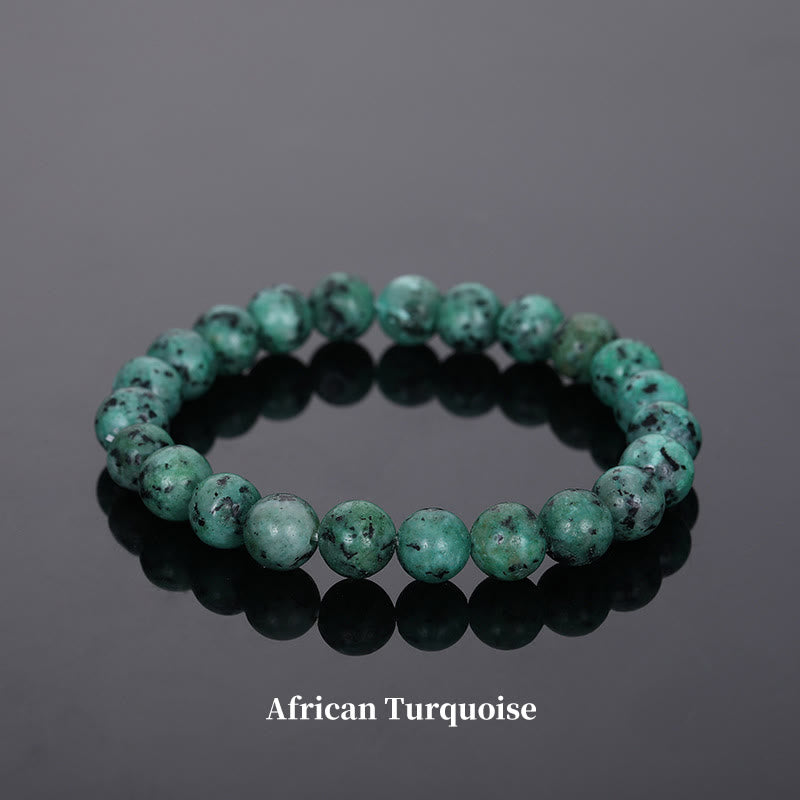 Oriental Buddha Natural Stone Quartz Healing Beads Bracelet