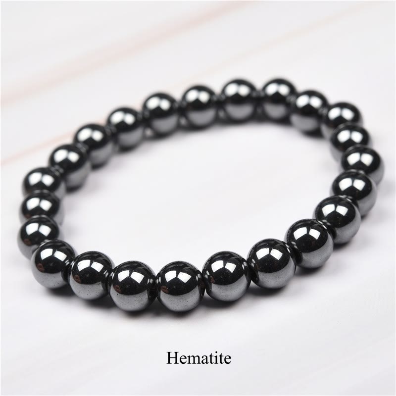 Oriental Buddha Natural Stone Quartz Healing Beads Bracelet