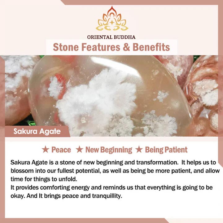 Oriental Buddha Natural Stone Quartz Healing Beads Bracelet