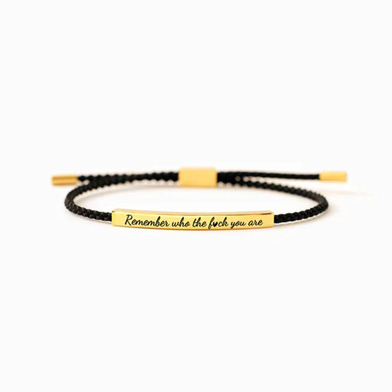 Remember Who The Fuck You Are Motivational Tube Bracelet-Jolura