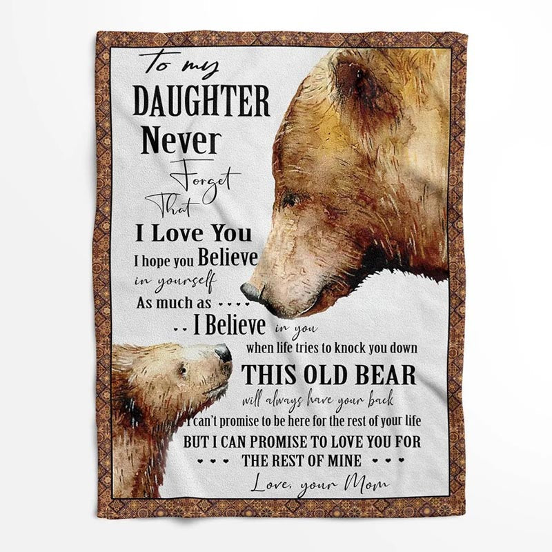 I Love You - A934 - Brown Bear Premium Blanket-Jolura