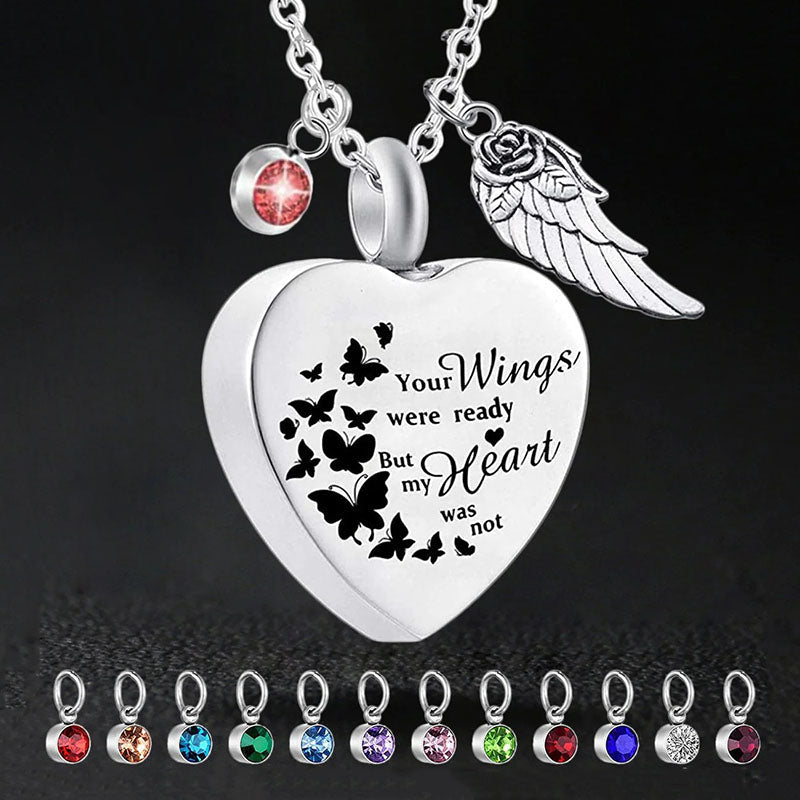 12 Birthstones Urn Necklace for Ashes-Jolura