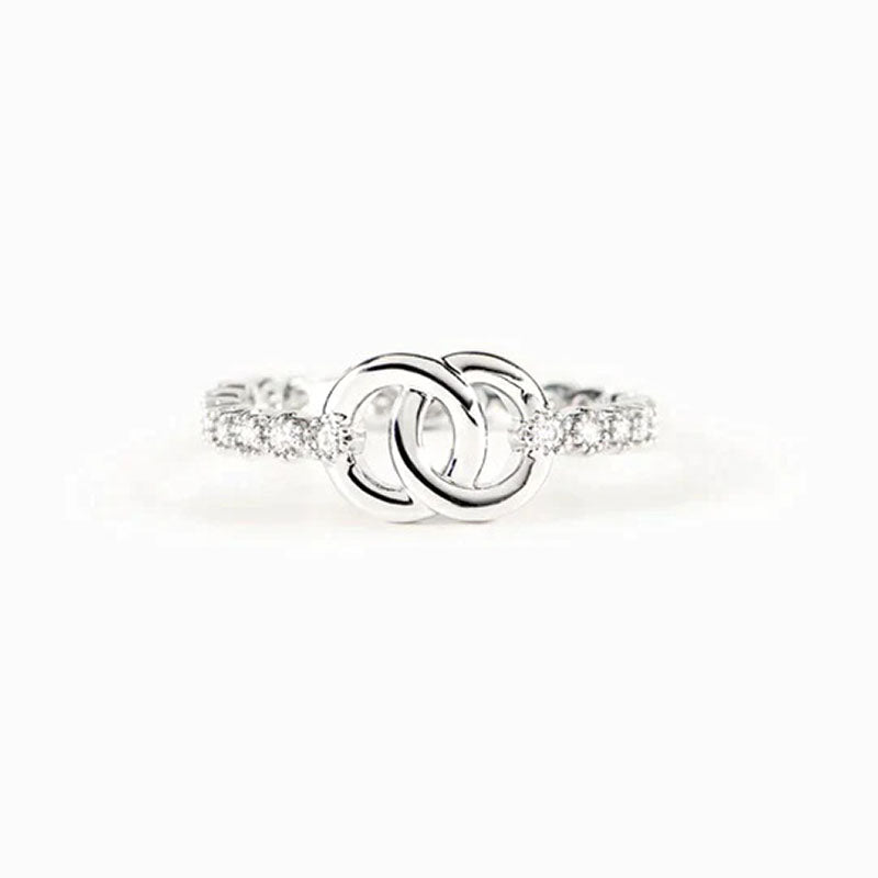 Part Of Each Other Matching Pave Interlocking Ring-Jolura