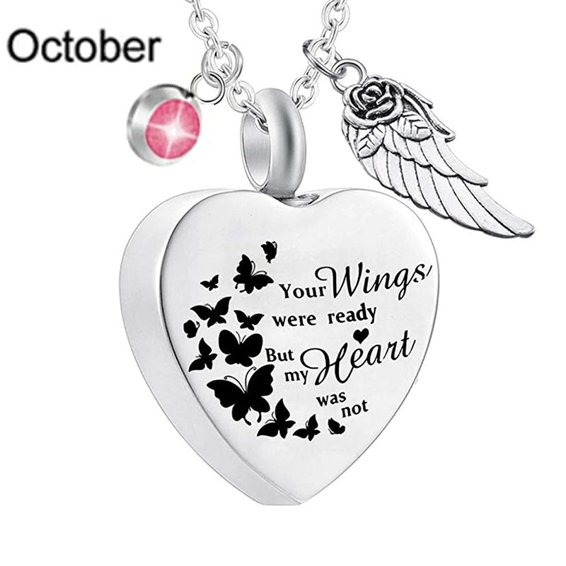 12 Birthstones Urn Necklace for Ashes-Jolura