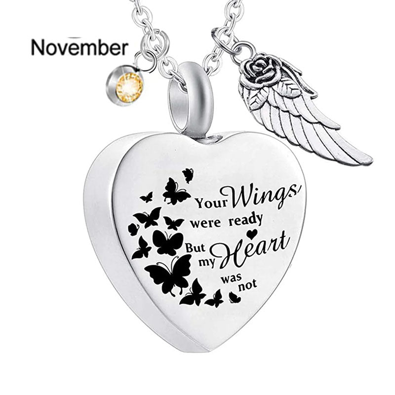 12 Birthstones Urn Necklace for Ashes-Jolura