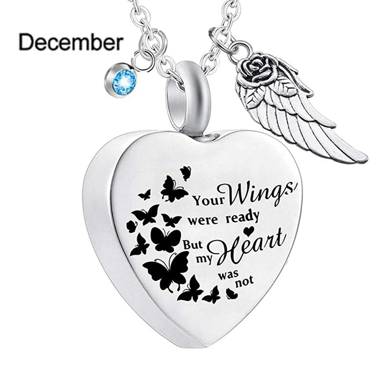 12 Birthstones Urn Necklace for Ashes-Jolura